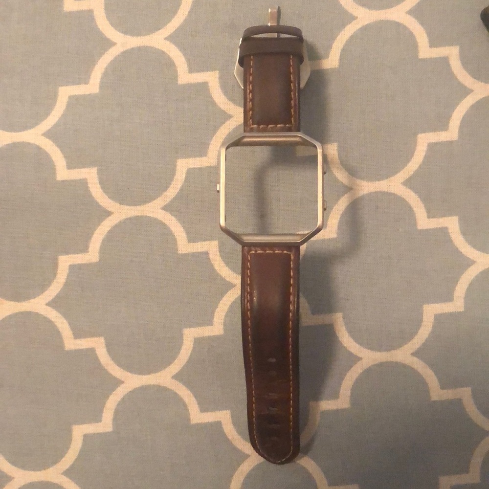 Fitbit blaze band in brown and silver